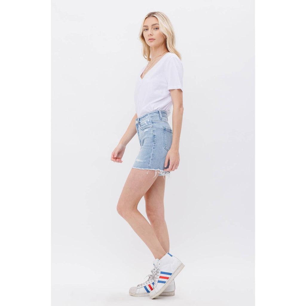 ANTHEMIS HIGH RISE MIDI SHORTS STRETCH