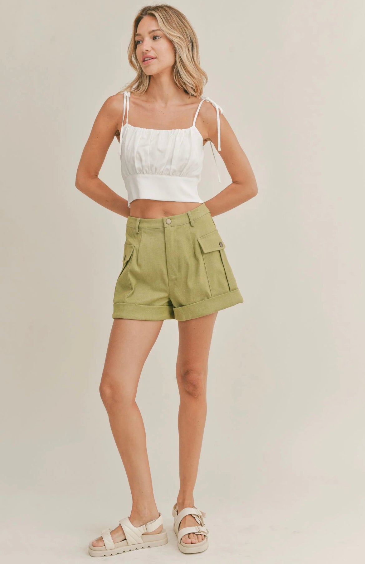 Lillie Tie Strap Crop Top