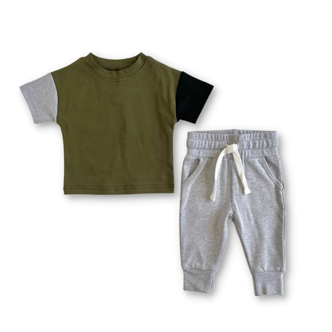 Boys Grey Jogger Set